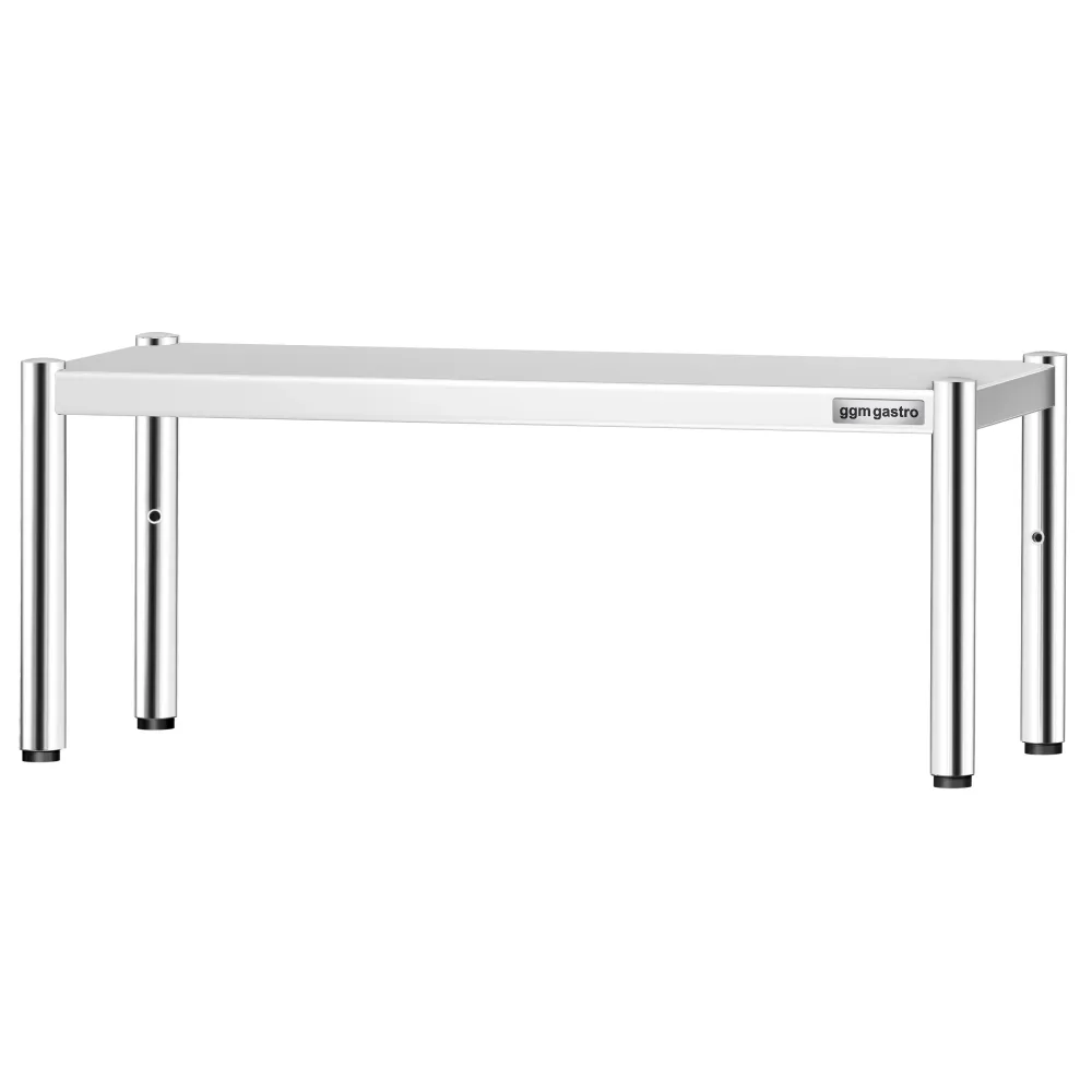 Надстройка от неръждаема стомана - 1 рафт - 1200x370mm - с регулируема височина