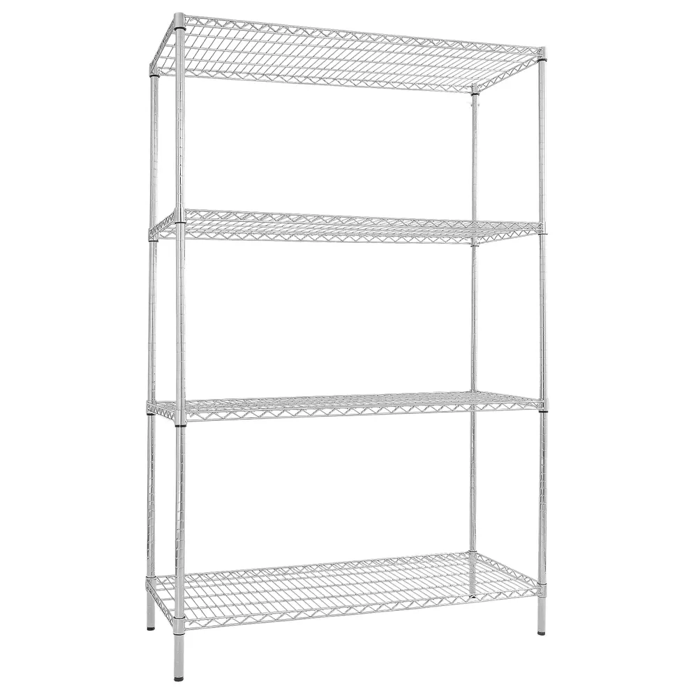 Стоманен стелаж - 1200x450mm - 4 рафта - Хромиран