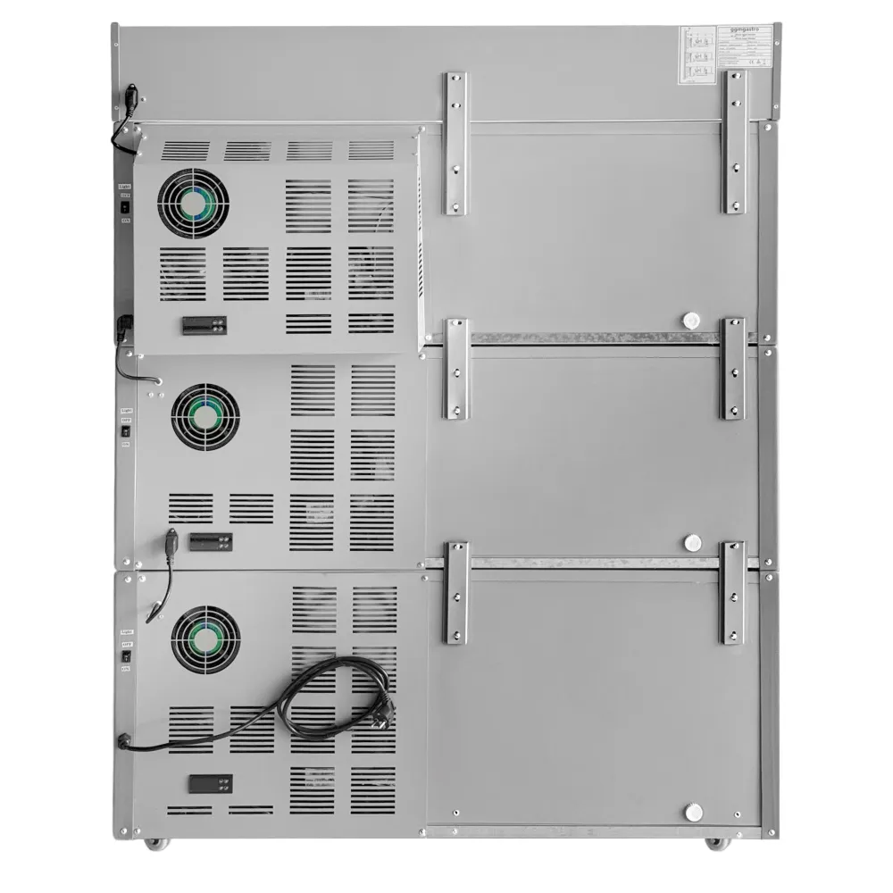 Фризерна ракла - 1200x900mm - 420 литра - С 6 плъзгащи се стъклени капака - 3 отделни охлаждащи нива - За BG