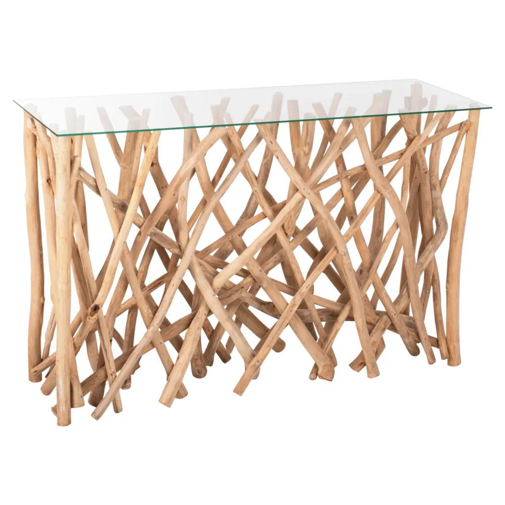 Конзола от тиково дърво 120X35X75
