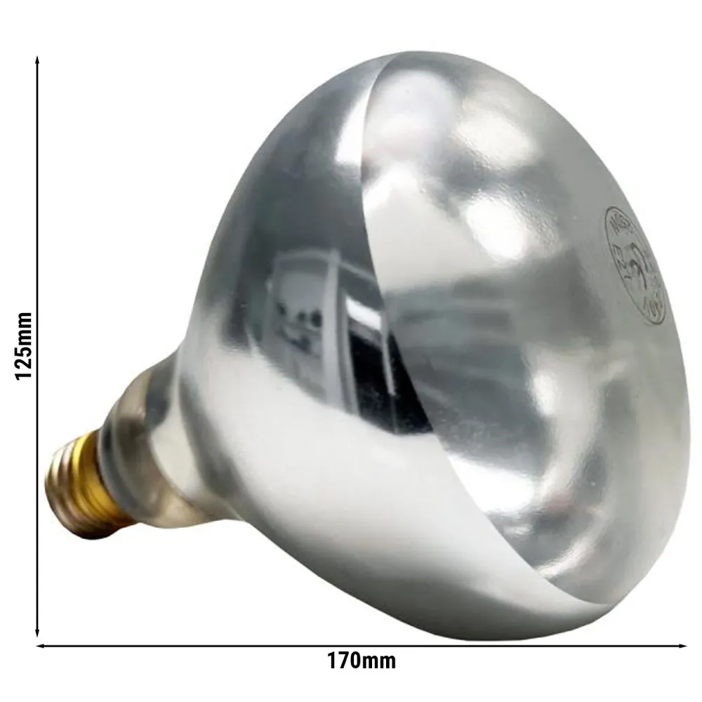 (6 бр.) Инфрачервена лампа - Ø 125mm - E27 - 250W - топло бяло - за 12265