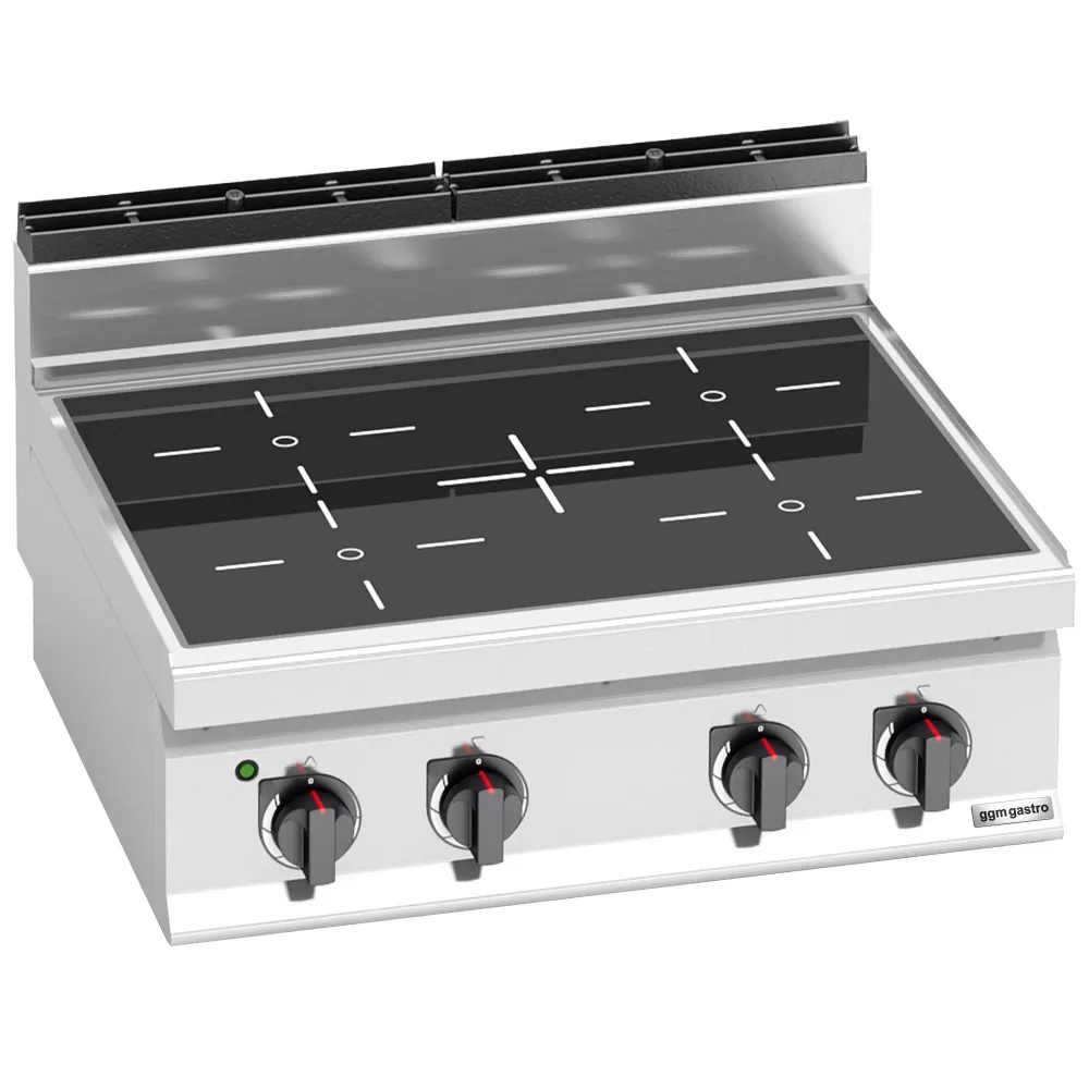 Стъклокерамичен котлон (инфрачервен) - 12,8kW - Серия 700 - 4 квадратни плочи 230x230mm