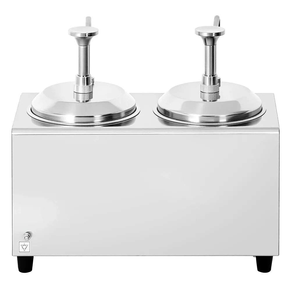 Професионален Отопляем диспенсър за сосове - 1.2kW - 2x2L - вкл. 2 вложки