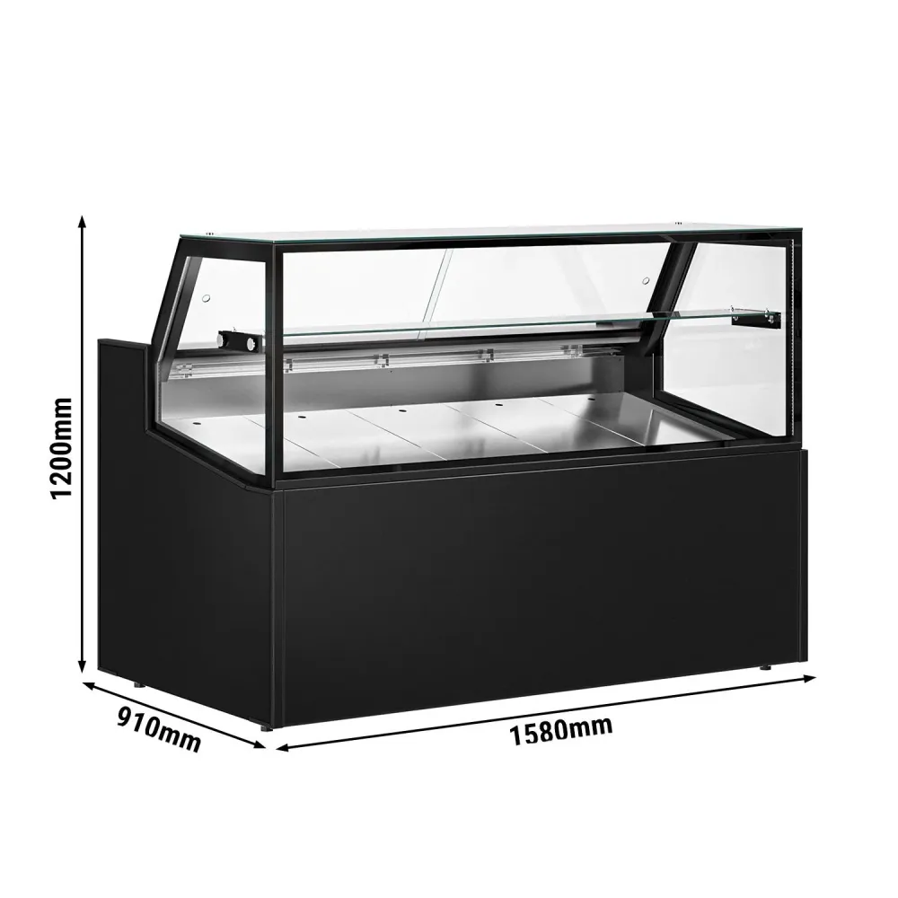 Хладилна витрина - 1580x910mm - LED осветление - двоен стъклопакет - вентилирано охлаждане