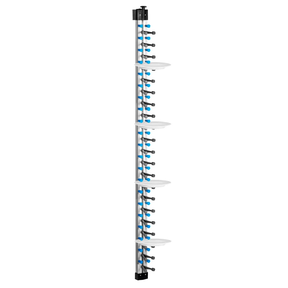 Стенен рафт за чинии - до 21 чинии - Ø 16-32cm - Височина:1625mm - За стенен монтаж