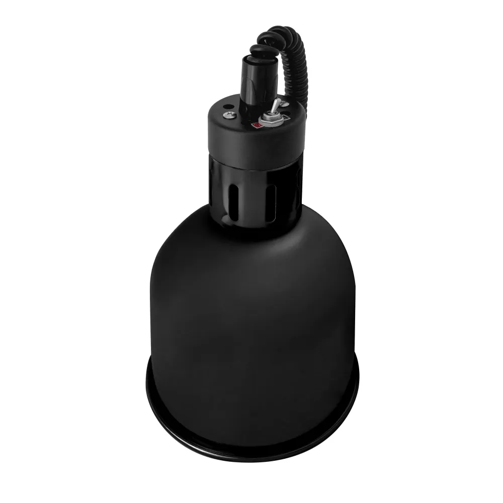 Инфрачервена нагревателна лампа за храна - Ø175mm - 275W - E27 - вкл. IR крушка - Черно