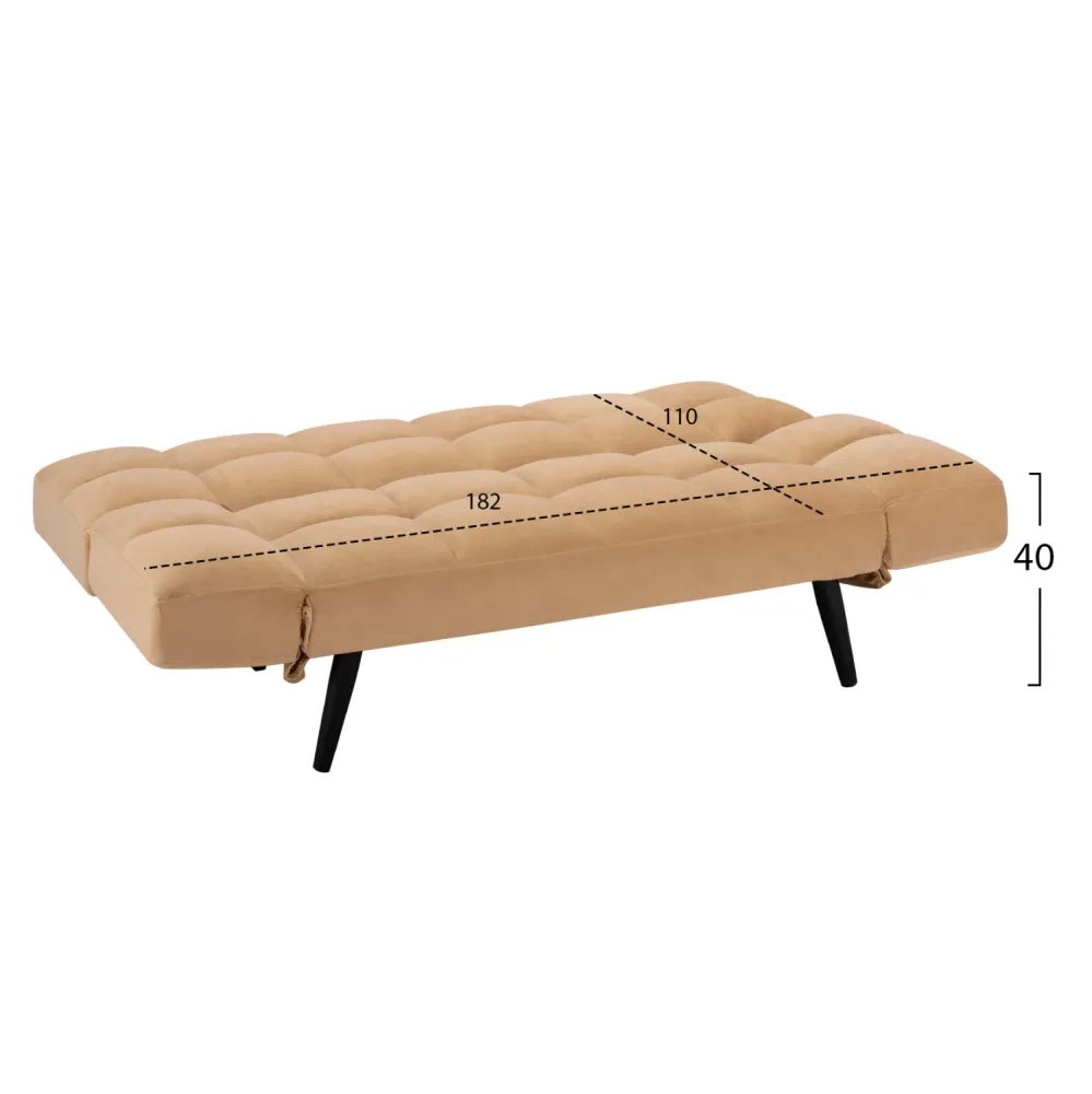 Канапе легло бежов цвят 182x80x88 см.