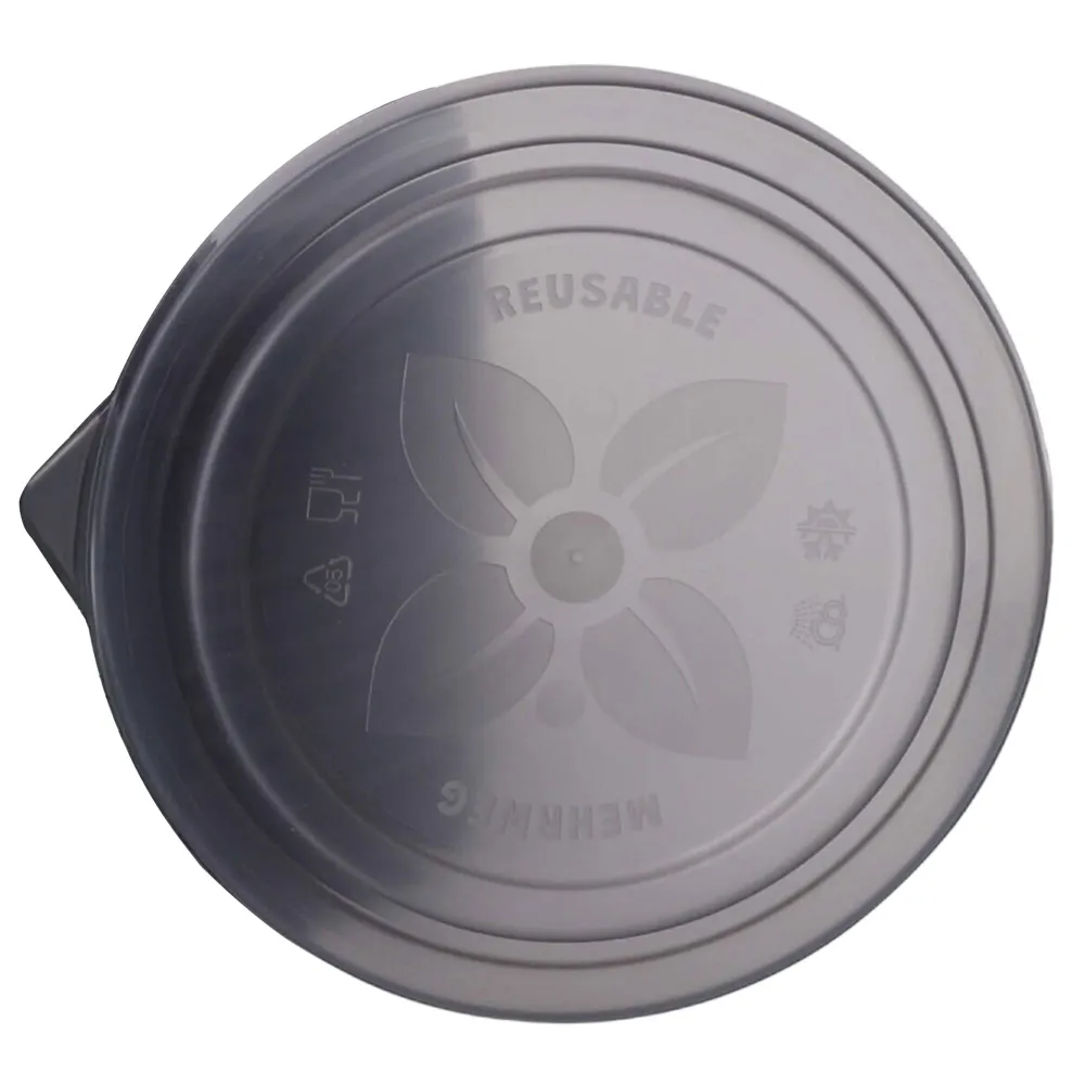 (60 бр.) Капак за многократна употреба - Ø 185mm - сив - съвместим с купички Ø 185mm