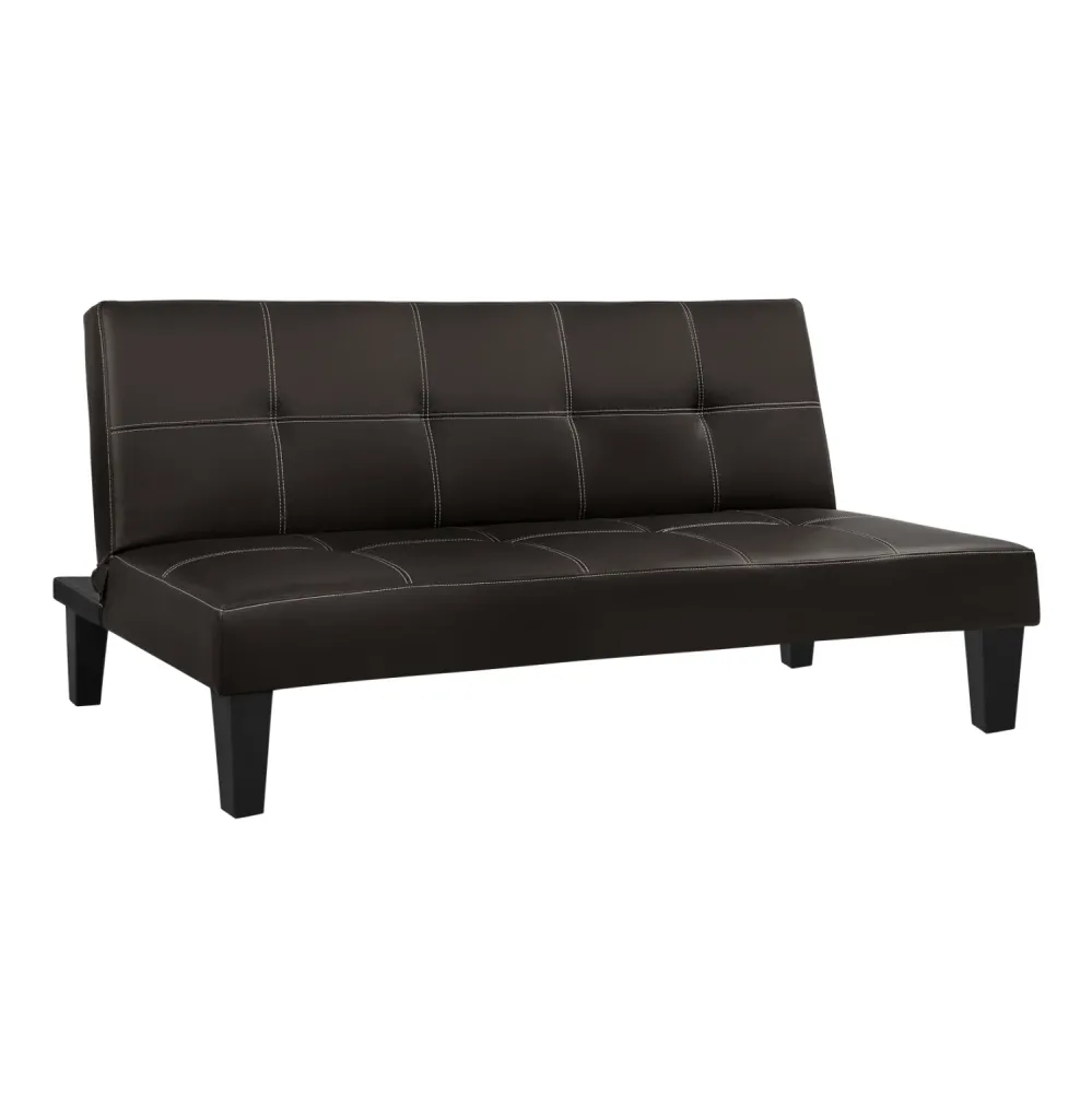 Диван легло 3-ти кафяв pu с газ 186x90x82