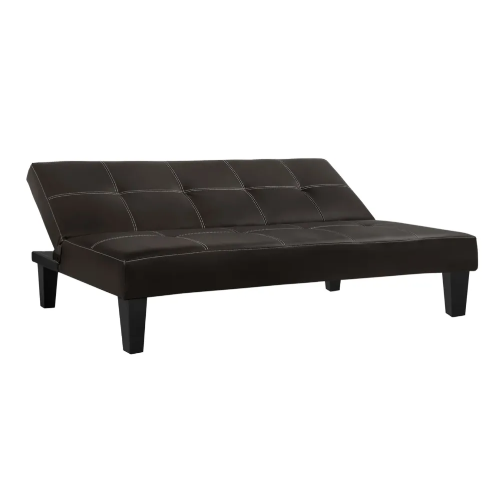 Диван легло 3-ти кафяв pu с газ 186x90x82