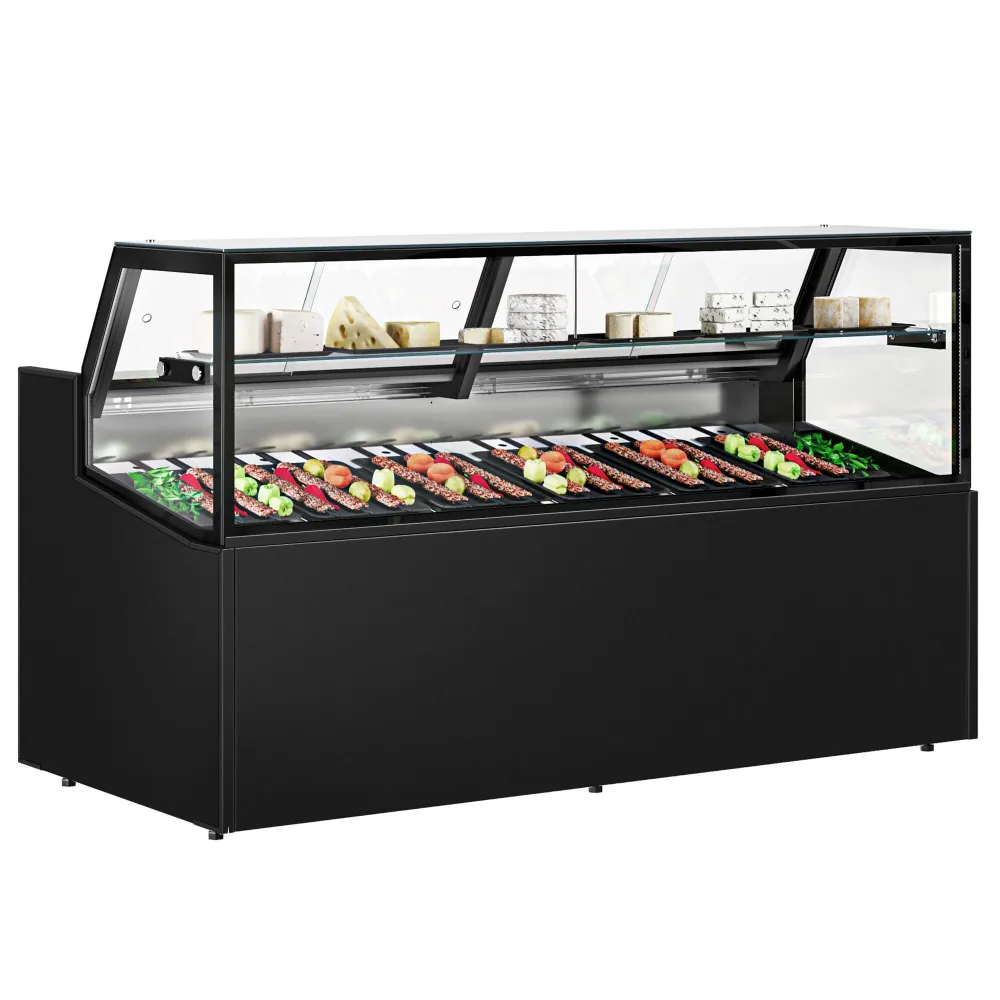 Хладилна витрина - 1955x910mm - LED осветление - двоен стъклопакет - вентилирано охлаждане