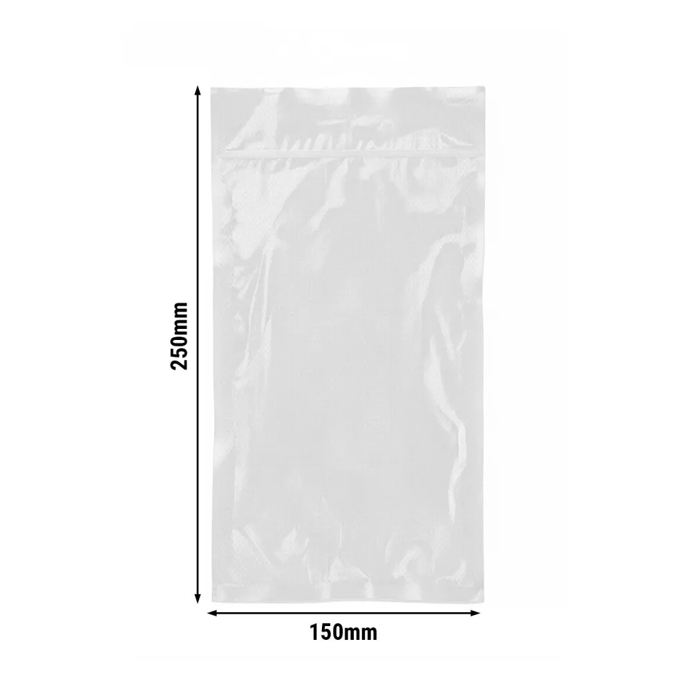 (2000 бр.) Вакуумни пликове - гофрирани; професионални - 150x250mm - Дебелина: 75µm - Прозрачни