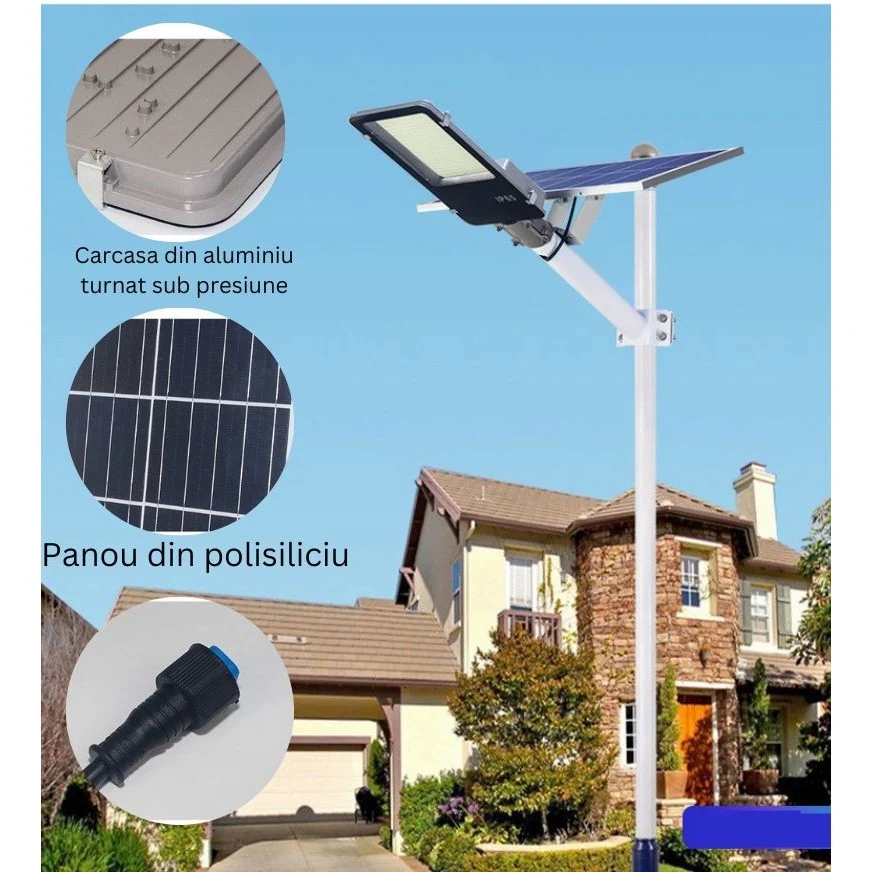 Соларна улична лампа със студена светлина 200W | EcoNova 1
