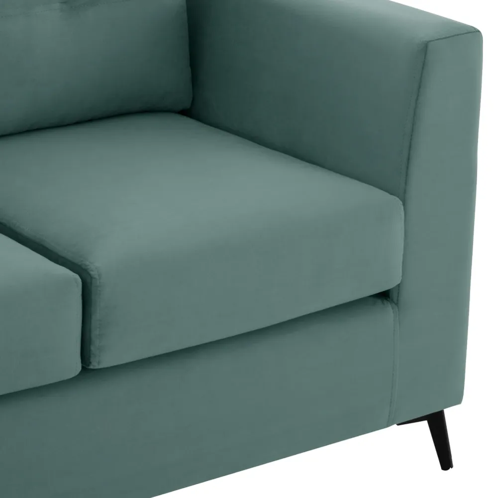 Ъглов диван обръщаем цвят мента плат 200x140x88см
