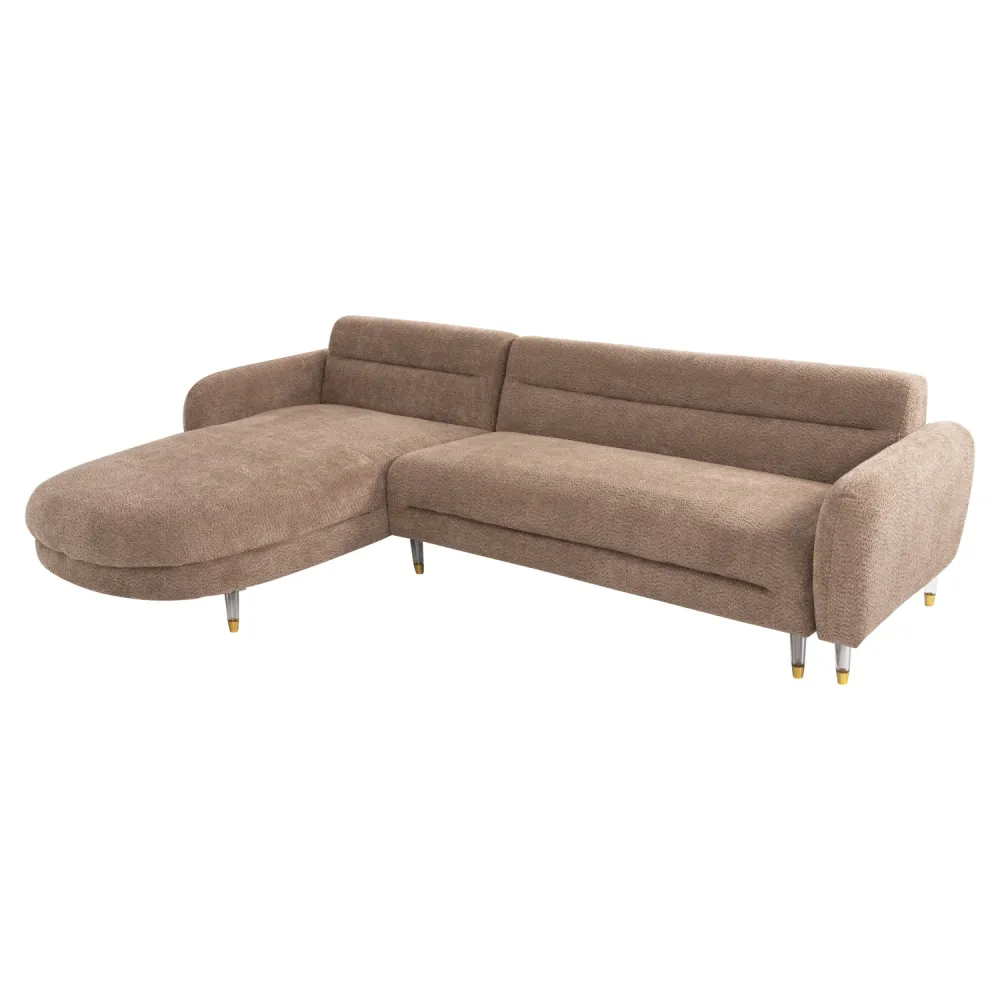 Ъглов диван Флаер обратим ъгъл кафяв цвят