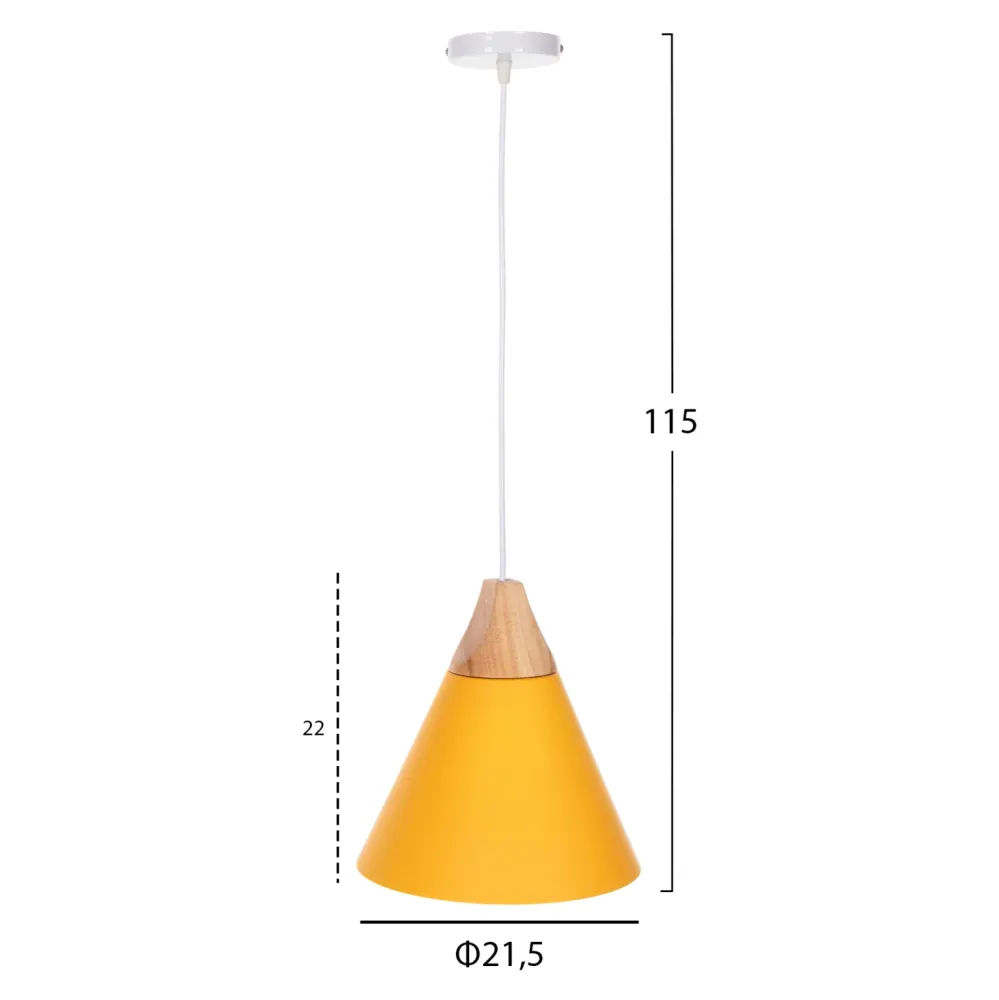 Лампа цвят жълт-натурал Φ21,5x115