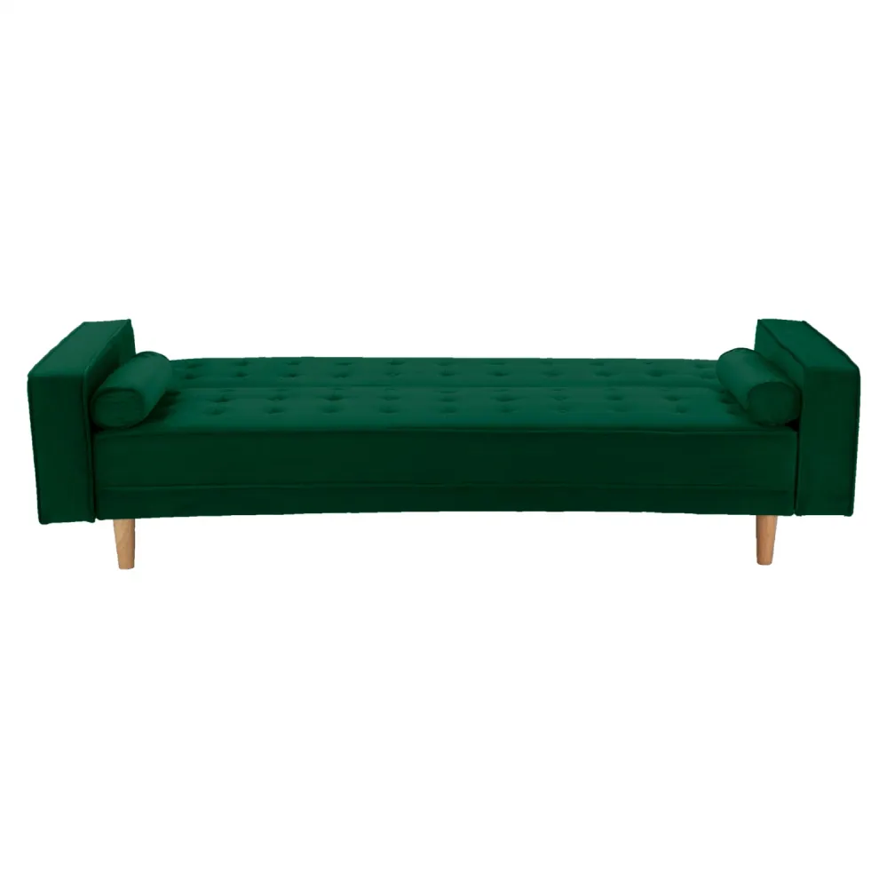 Разтегателен диван Салвадор зелен цвят 223x90x80 см.