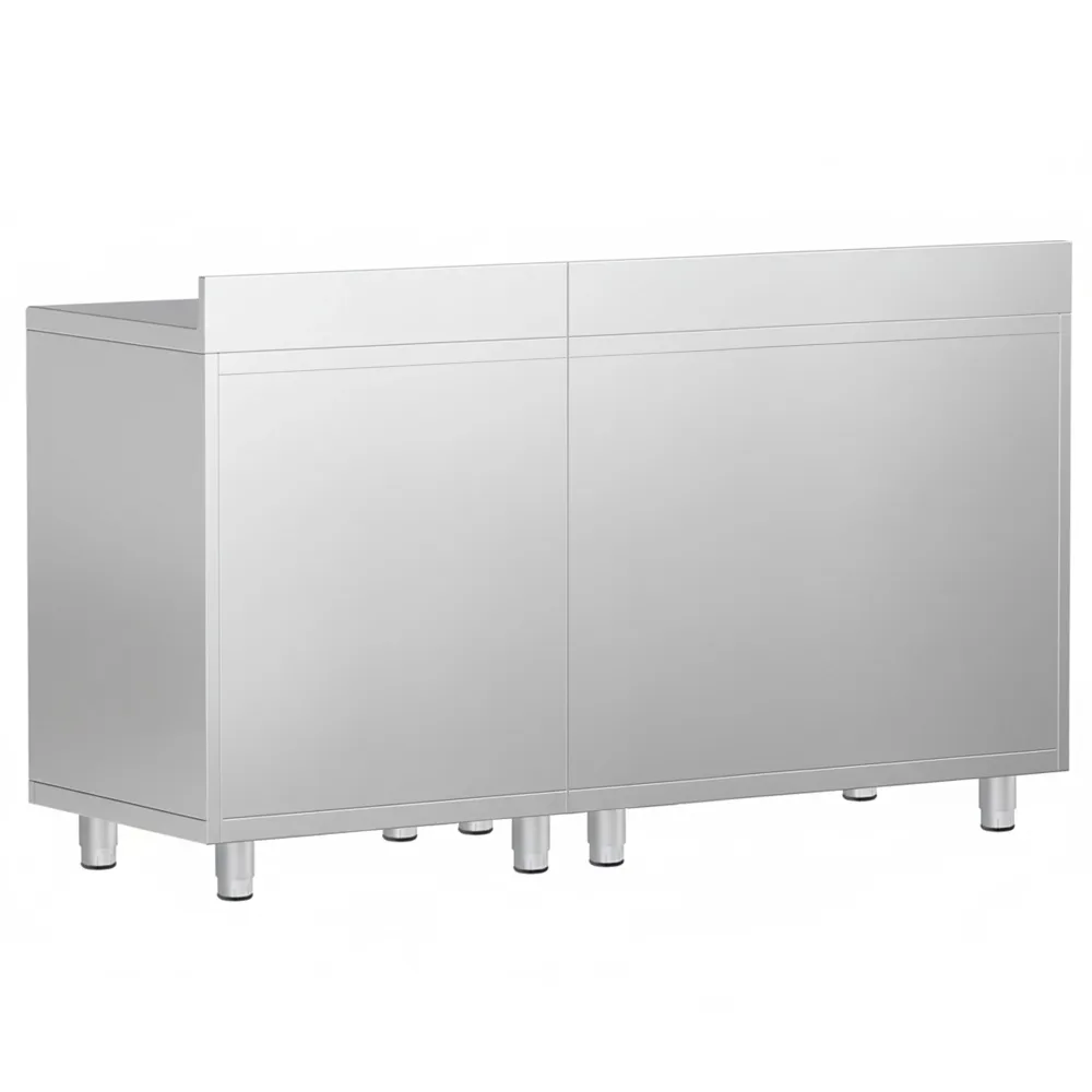 Работен шкаф 2,25 м - за кафемашина - 1800x600mm - с 4 чекмеджета, 2 врати за топла термоколичка, 2 чекмеджета за отпадъчн...