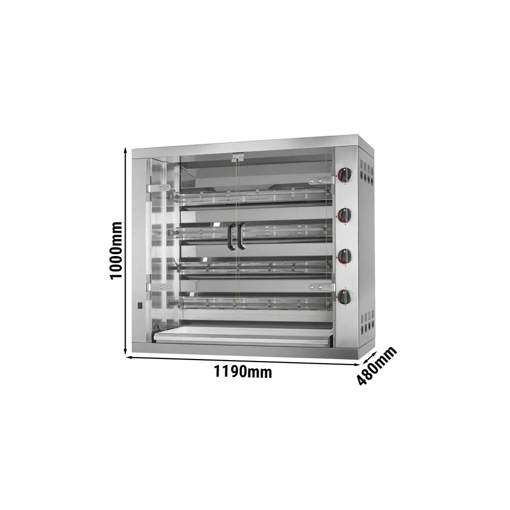 Газов Грил за пилета - 23,6kW - с 4 шиша за до 24 пилета