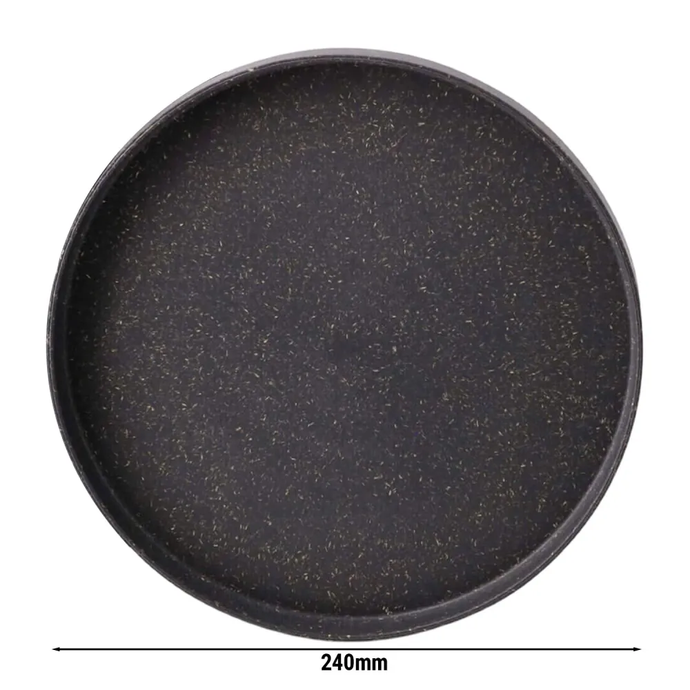 (60 бр.) Плоска чиния - Био‑композит - Ø240mm - Сив
