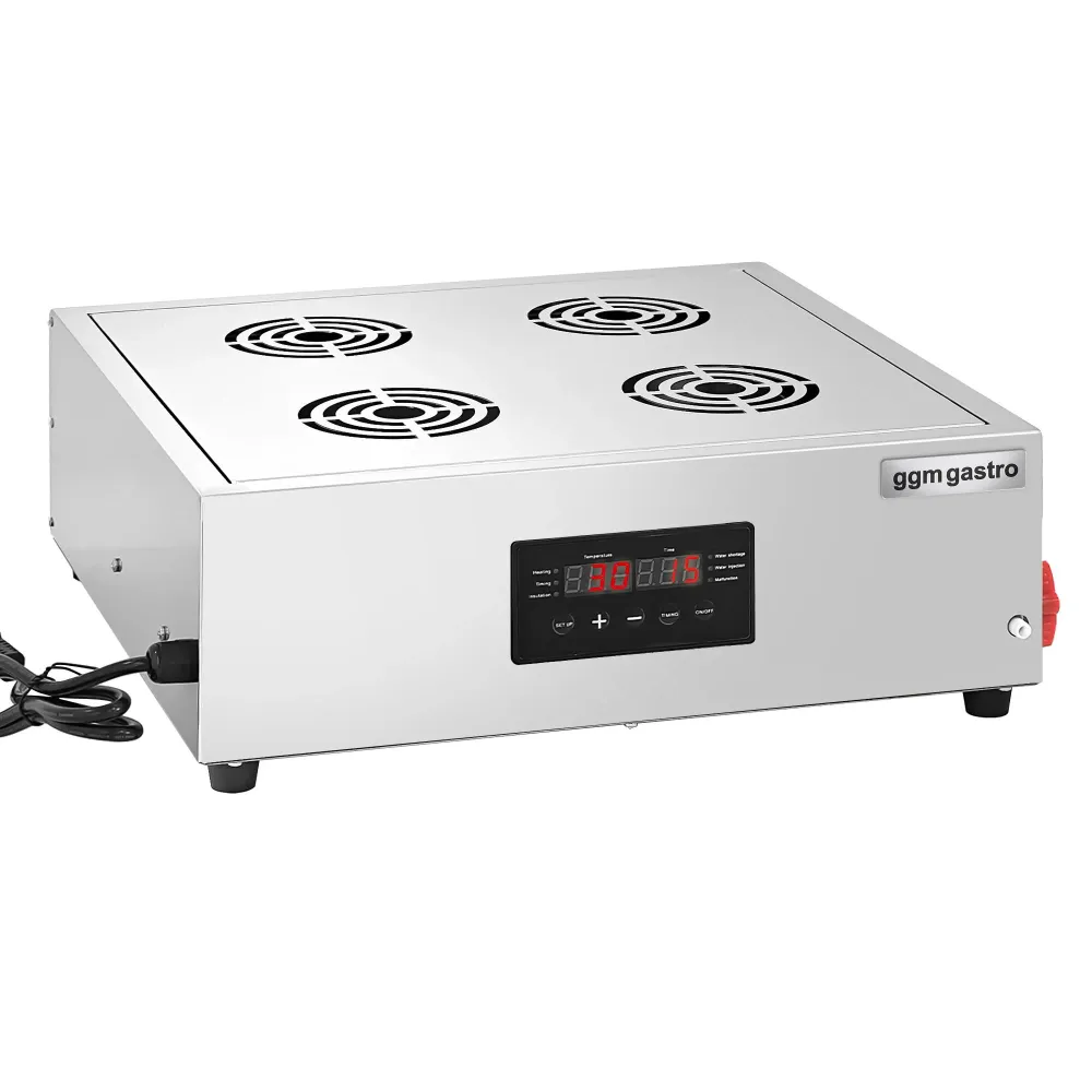 (2 бр.) - Уред за варене на кнедли - 2.5kW - Дигитално - вкл. 32 бамбукови кошници и 8 капак за прибори за хранене с три о...