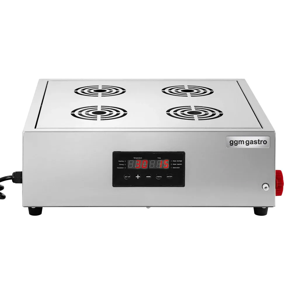 (2 бр.) - Уред за варене на кнедли - 2.5kW - Дигитално - вкл. 32 бамбукови кошници и 8 капак за прибори за хранене с три о...