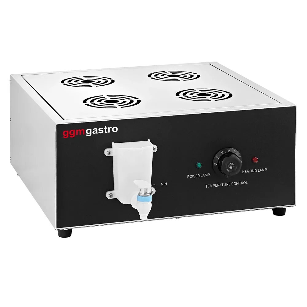 (2 бр.) Уред за варене на кнедли - 2.5kW - Ръчно - вкл. 32 бамбукови кошници и 8 капак за прибори за хранене с три отделения