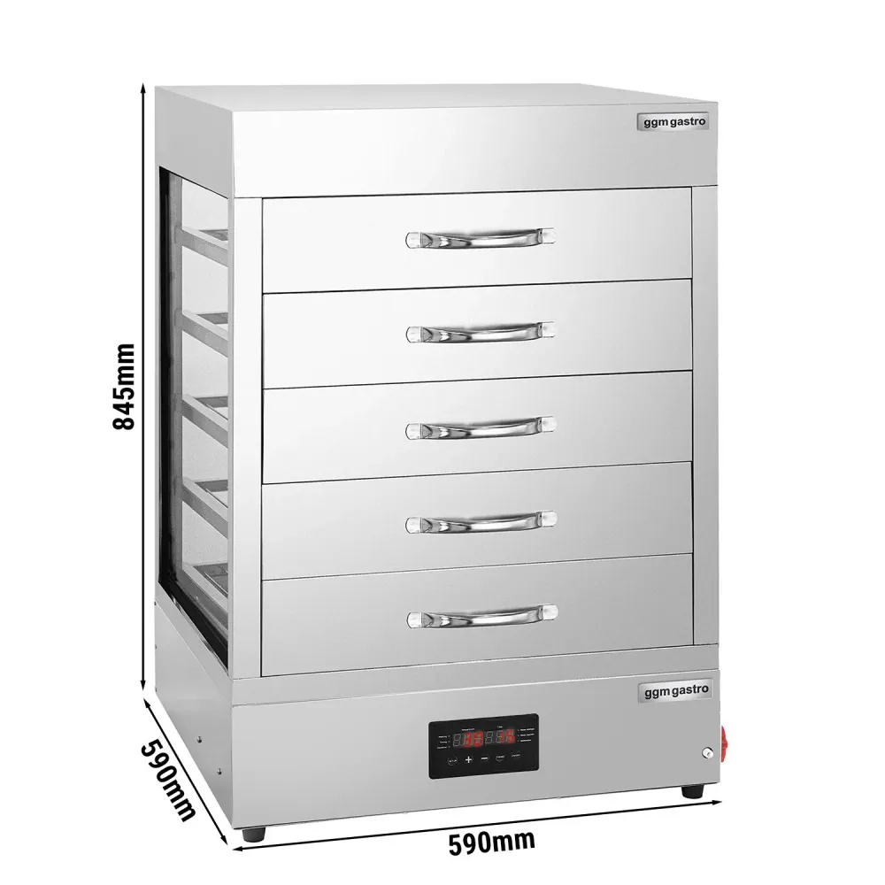 Парен уред - 2.5kW - Дигитално - вкл. надстройка за парен шкаф с 5 чекмеджета