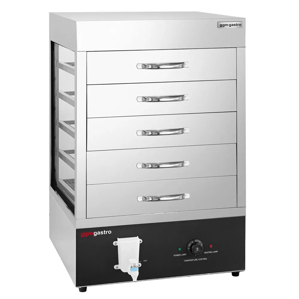 Парен уред - 2.5kW - Дигитално - вкл. надстройка за парен шкаф с 5 чекмеджета