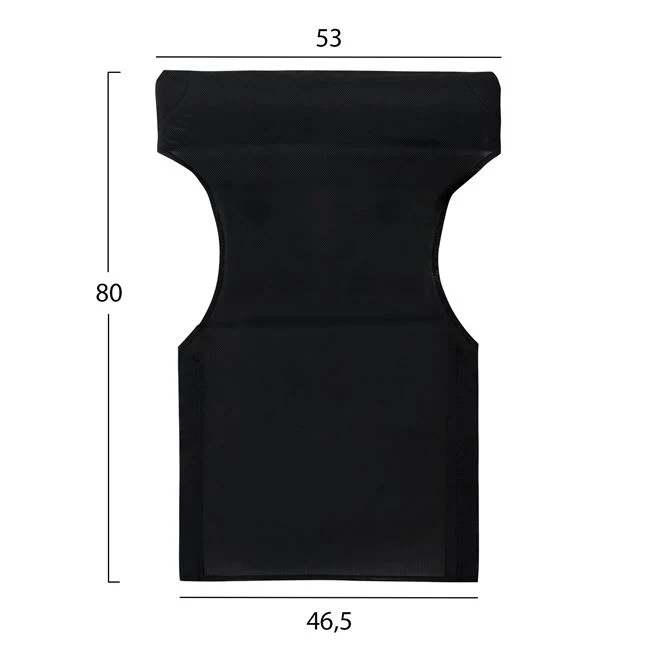 Възглавница черна 2x1 за режисьорски фотьойл 46.5χ53χ80