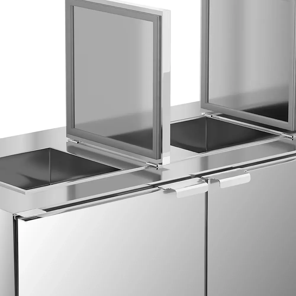 Хладилен шкаф за хранителни отпадъци - за 2x120l или 2x240l - със страничен агрегат вдясно