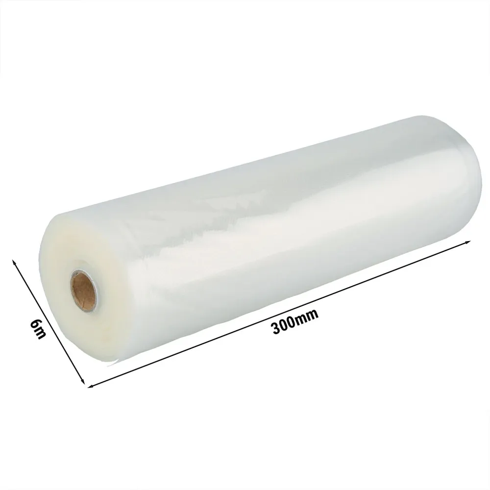 (40 бр.) Вакуумна ролка - гофрирана - 300x6000mm - 75µm - Прозрачна