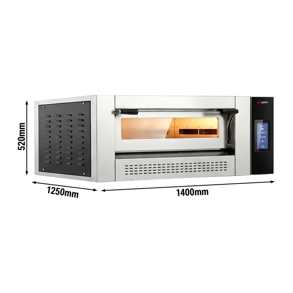 Професионална Газова фурна за пица - 9x Ø30cm - 230V - Сензорно (тъч) - до 400°C