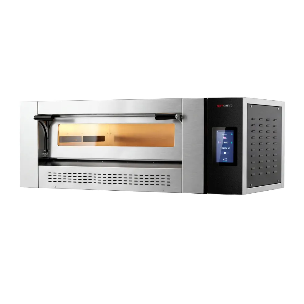 Професионална Газова фурна за пица - 9x Ø30cm - 230V - Сензорно (тъч) - до 400°C