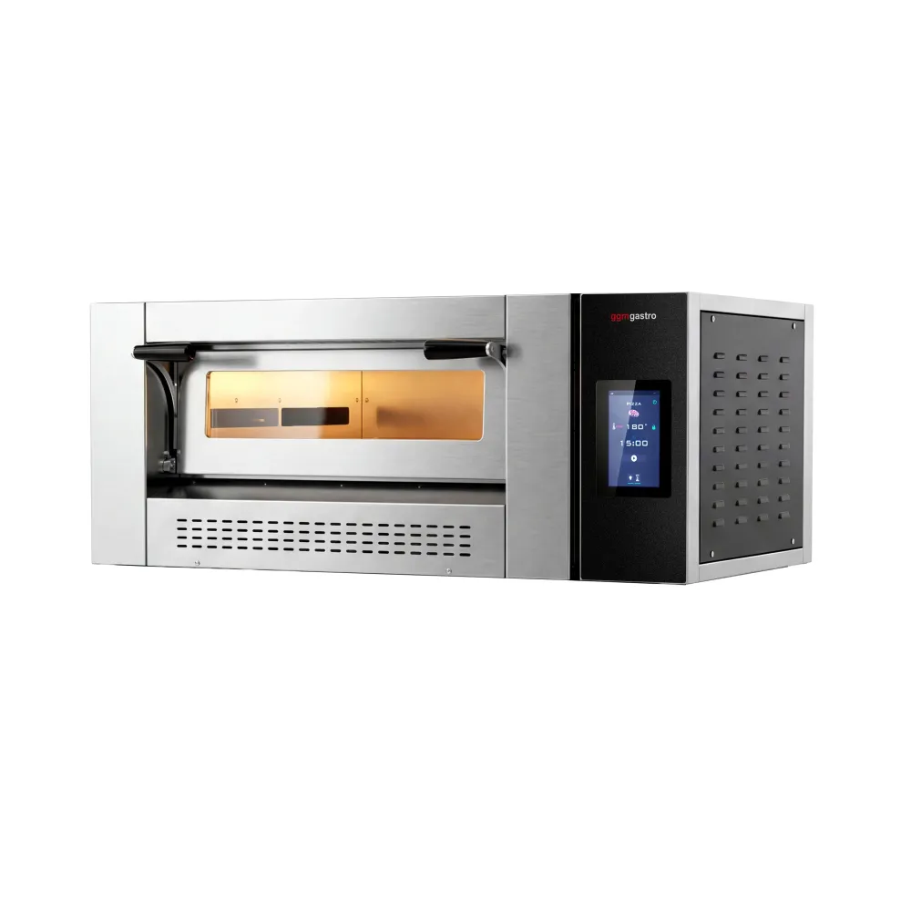 Професионална Газова фурна за пица - 4x Ø30cm - 230V - Сензорно (тъч) - до 400°C