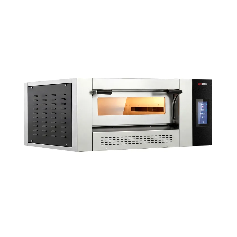 Професионална Газова фурна за пица - 4x Ø30cm - 230V - Сензорно (тъч) - до 400°C