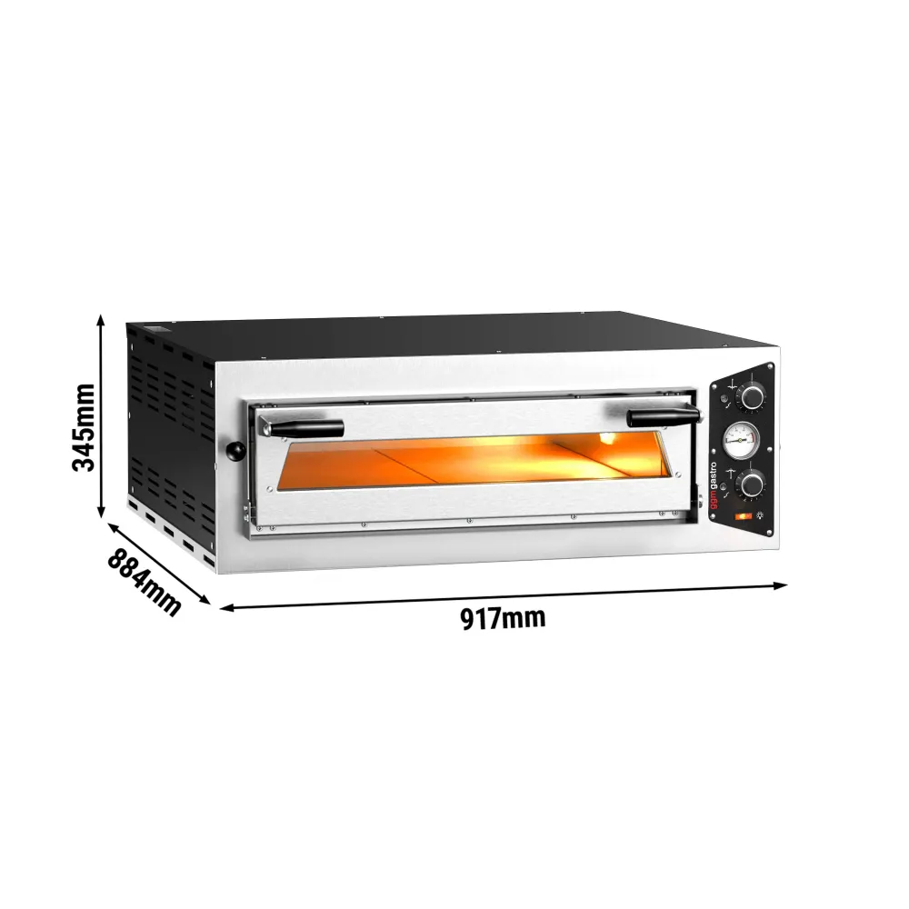 Професионална Електрическа фурна за пица - 4x Ø30cm - Механично - до 450°C