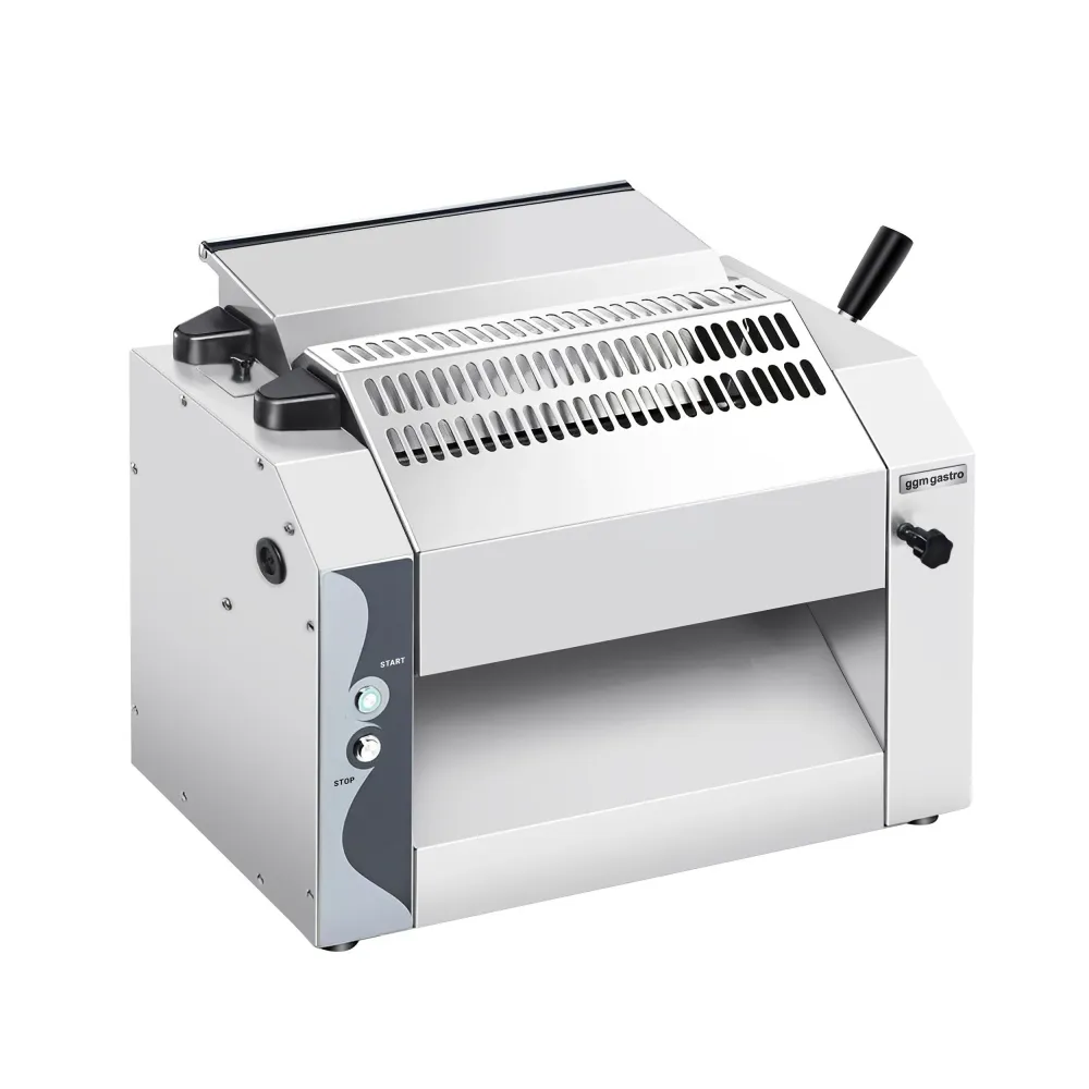 Машина за разточване на тесто - за 320mm паста и пица тесто - 370W - Дебелина на тестото 0 до 10mm - неръждаема стомана