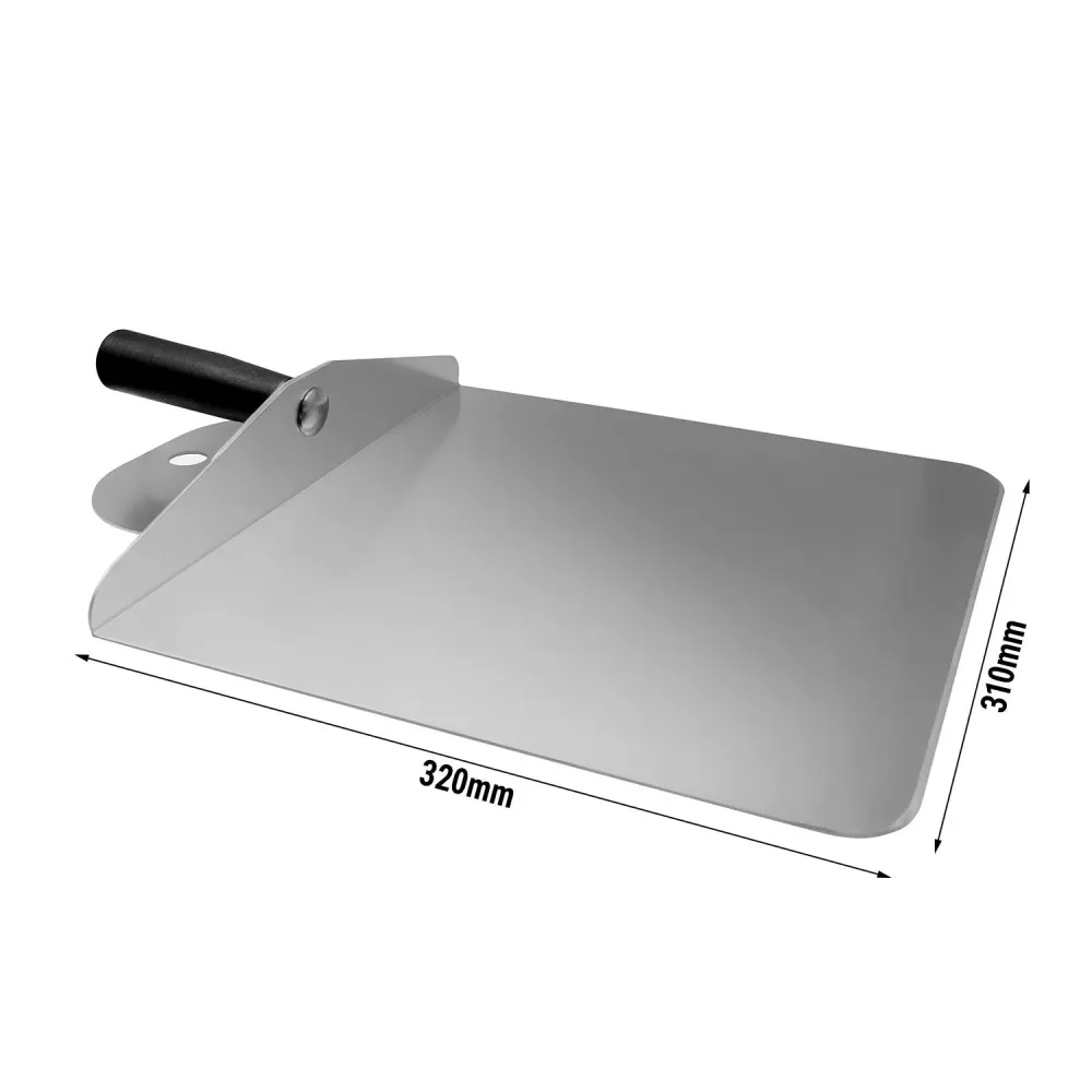 Правоъгълна лопата за пица – неръждаема стомана – 320x310mm – съвместима с Уред за бързо готвене със сензорен екран