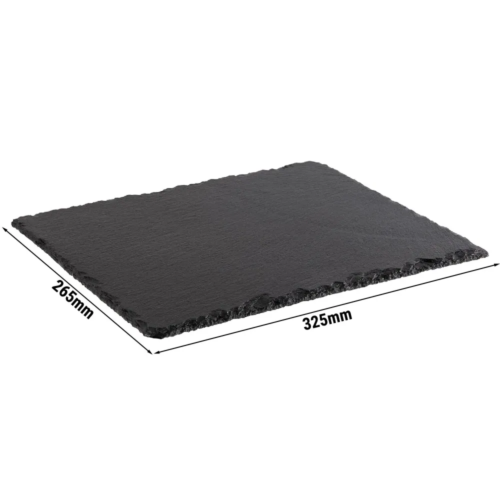 (6 бр.) Шистова плоча за сервиране GN 1/2 - 325x265mm - Черен