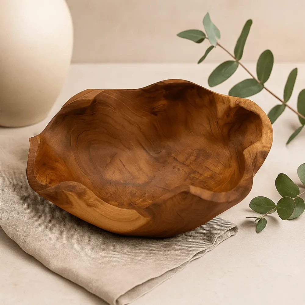 Плодова купа от тиково дърво 21 x 9 cm