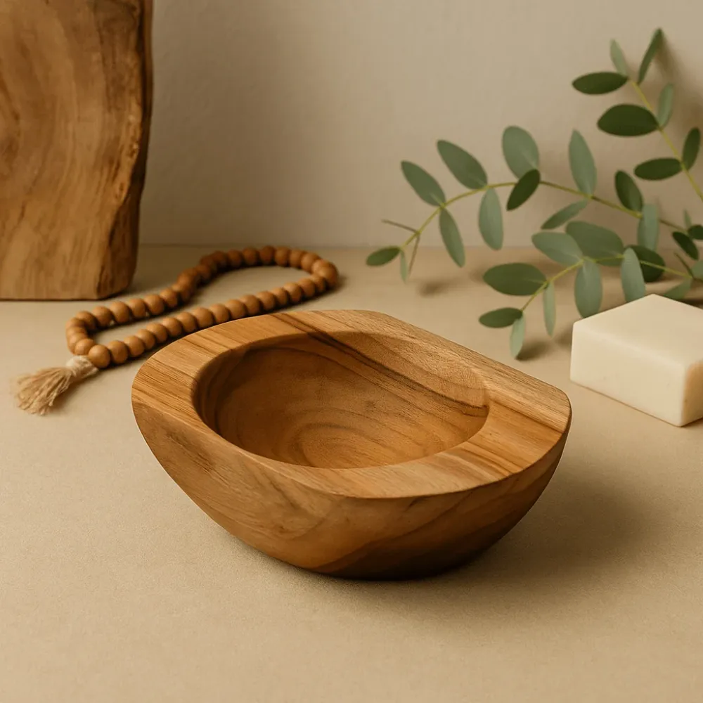 Купа за сервиране от тиково дърво 20 x 7 cm