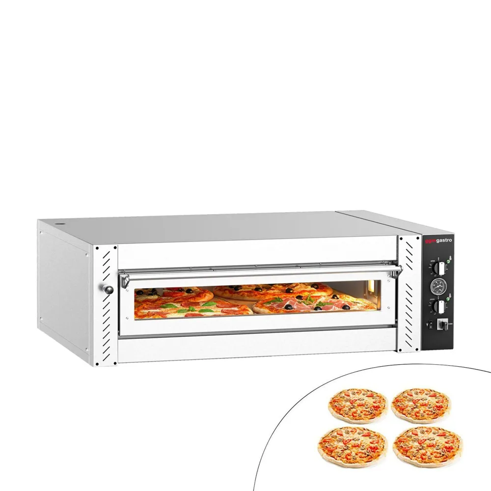 Професионална Електрическа фурна за пица - 4x Ø34cm - Механично - до 450°C