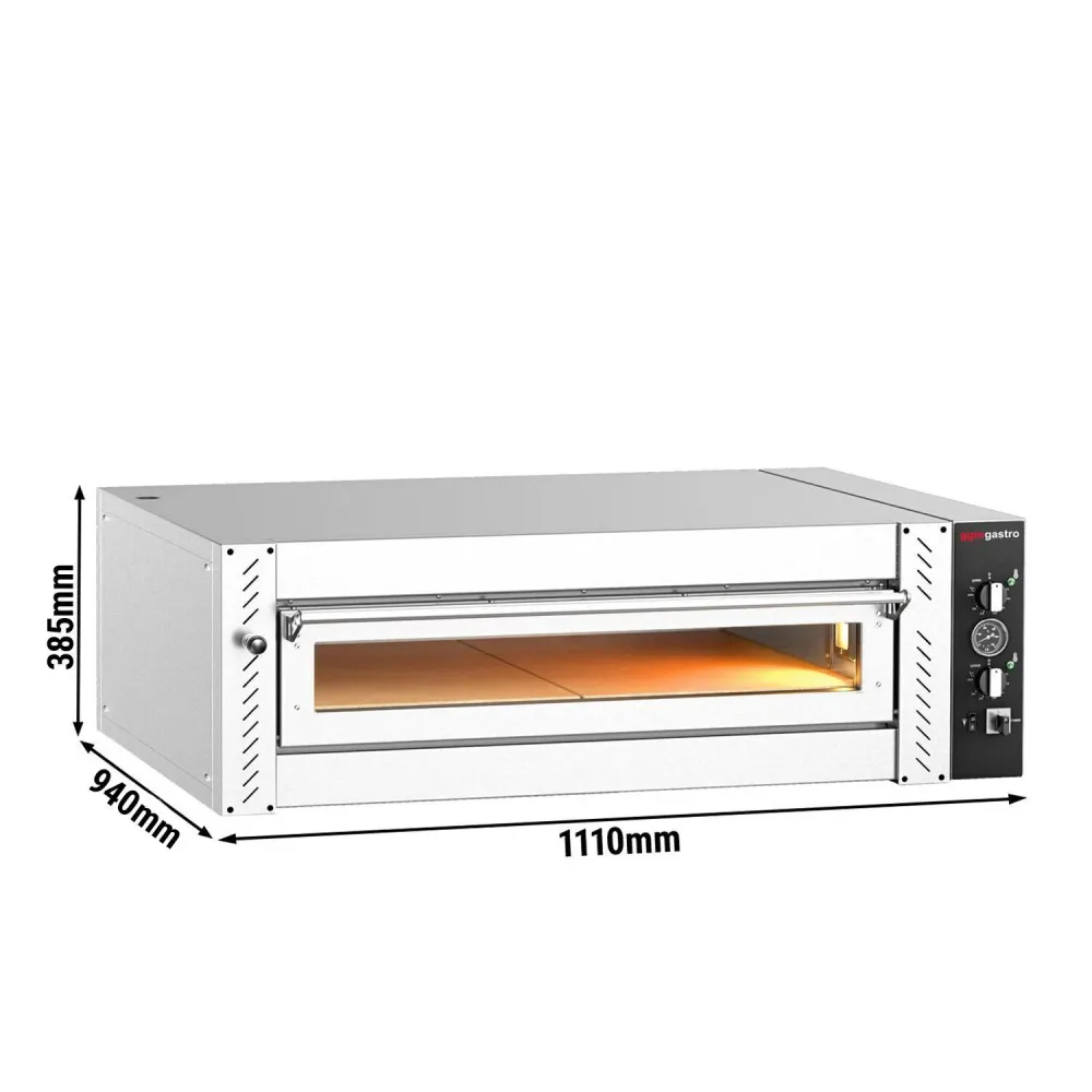Професионална Електрическа фурна за пица - 4x Ø34cm - Механично - до 450°C