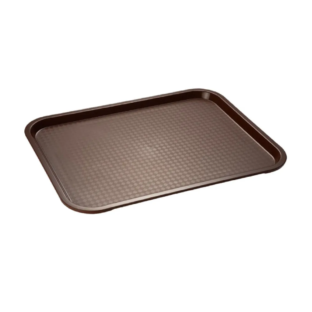 (6 бр.) Табла за бързо хранене - Полипропилен - 350x270mm - Височина: 20mm - Кафяв