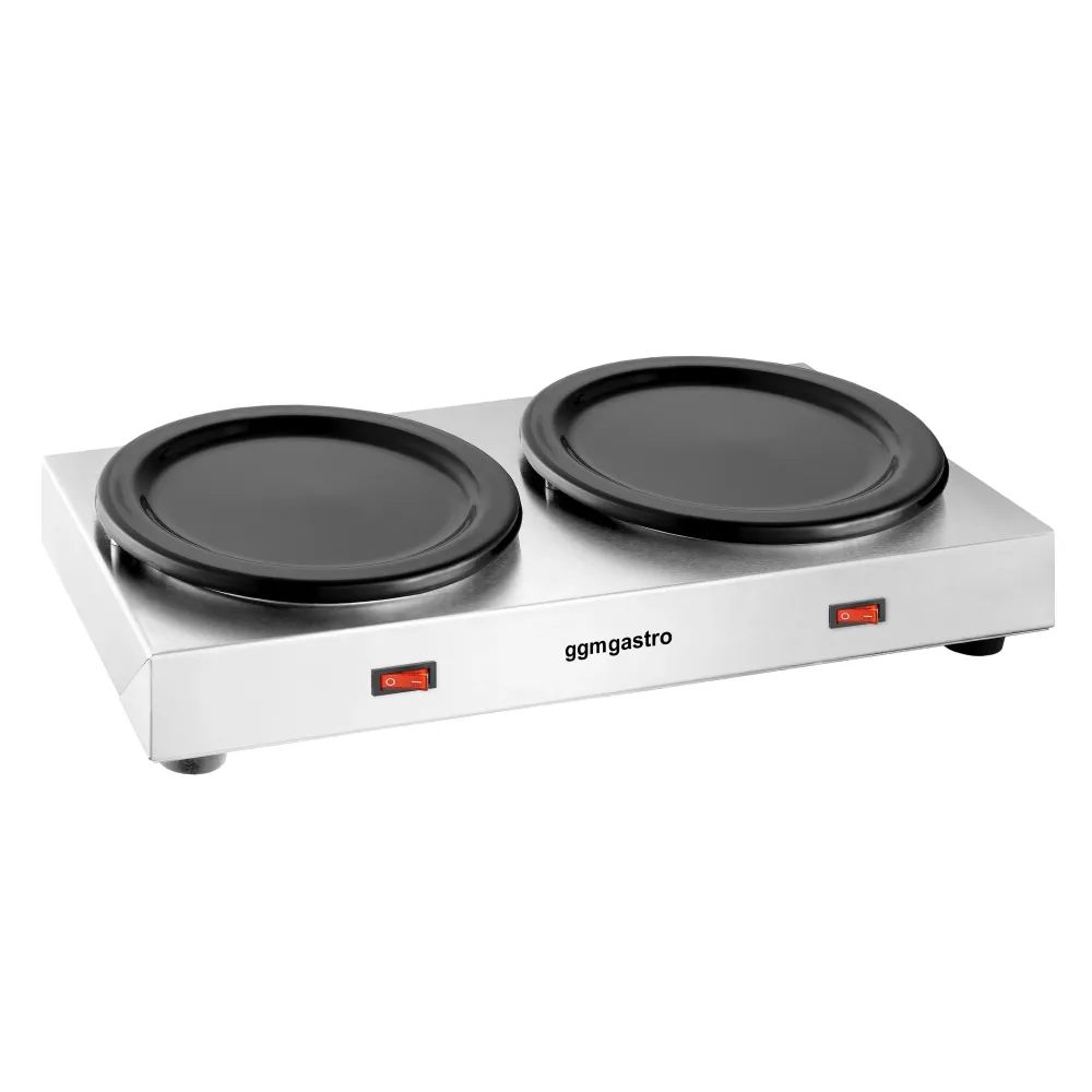 Подгряваща плоча от неръждаема стомана - 354mm - 120W - за 2 кани за кафе или чай, по Ø174mm