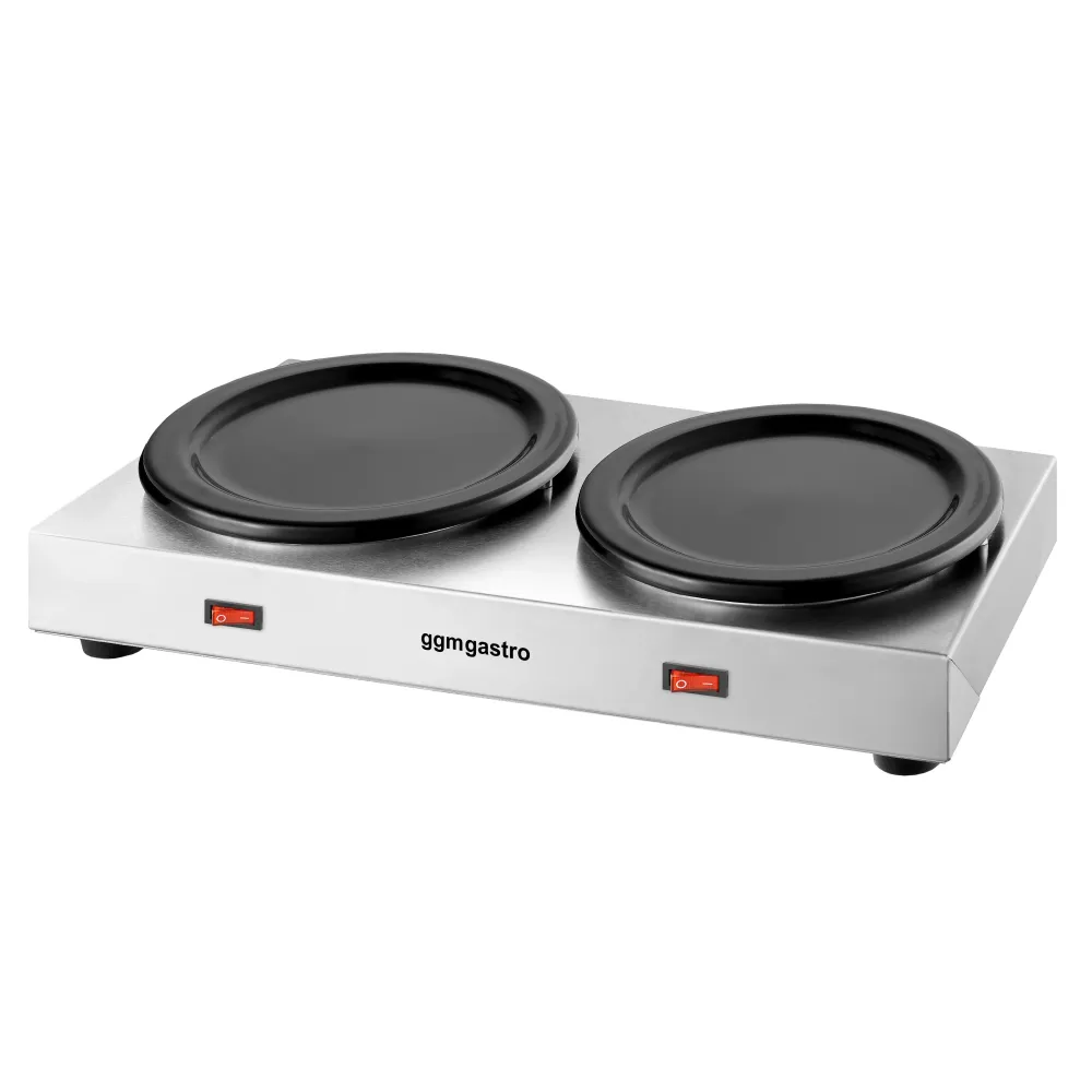 Подгряваща плоча от неръждаема стомана - 354mm - 120W - за 2 кани за кафе или чай, по Ø174mm