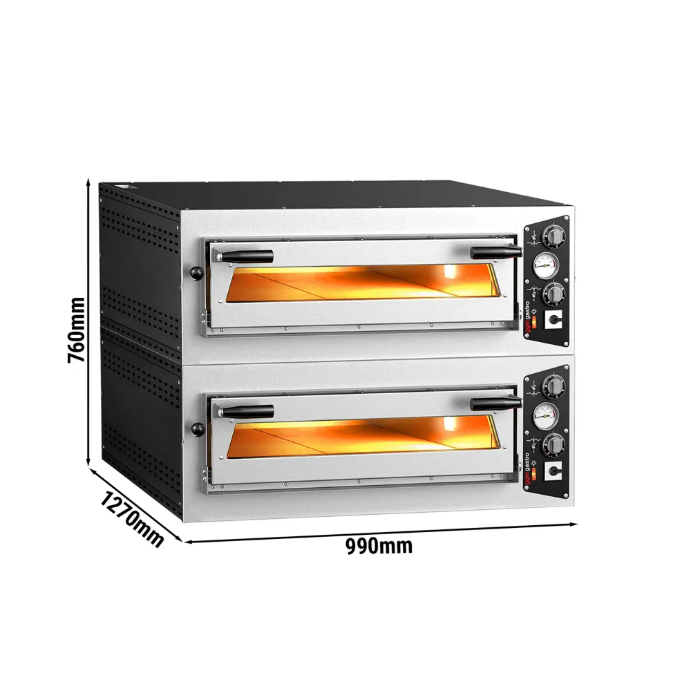 (2 бр.) Професионална Електрическа фурна за пица - 6x Ø35cm - до 450°C