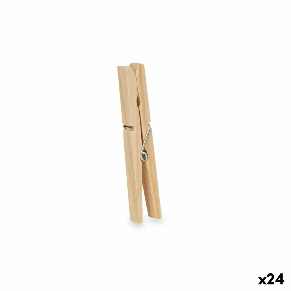 Щипки за Дрехите Дървен 24 Части Комплект (24 броя)