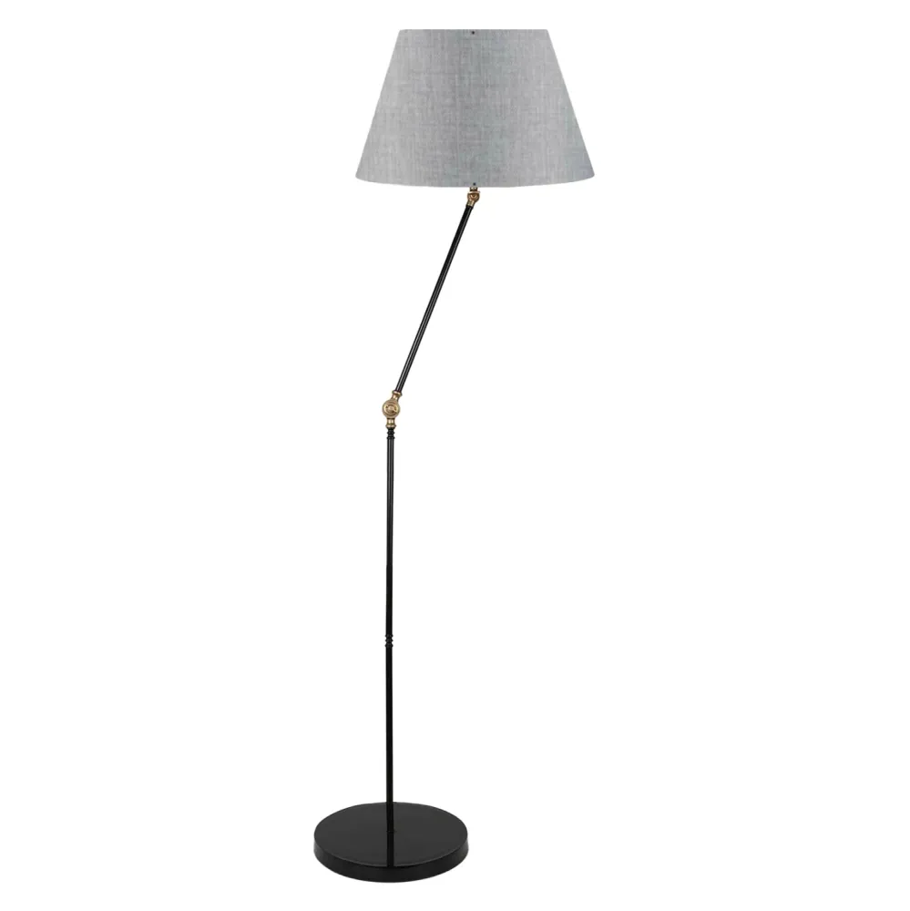 Подова лампа цвят сив-черен φ38x150см